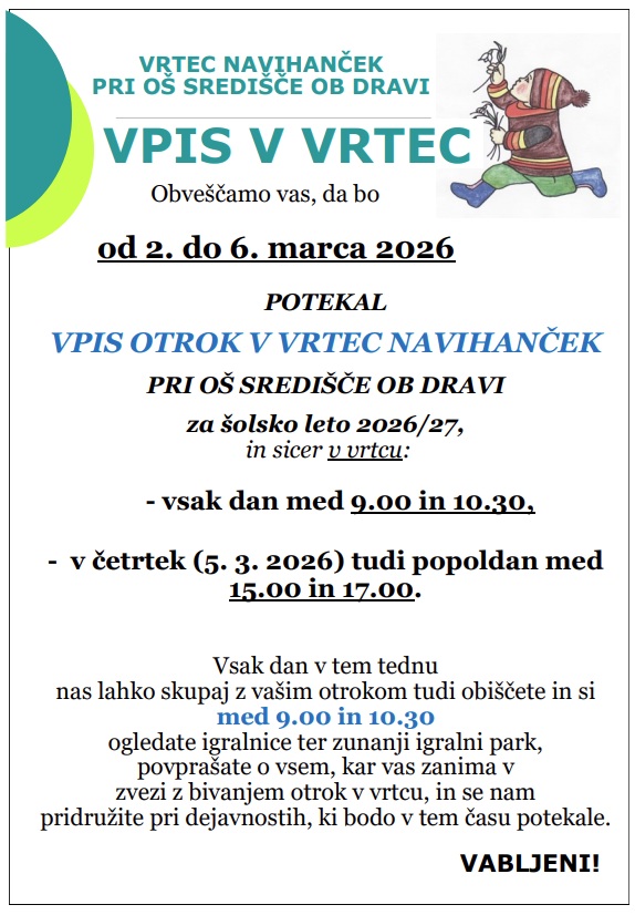 vpis v vrtec 2026